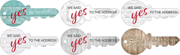 Key Shaped Sign Panel, 16h x 35w, 4mm Corrugated Plastic